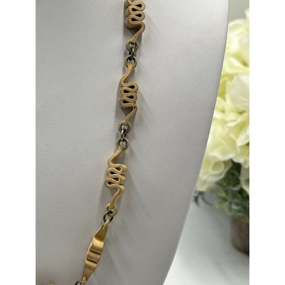 Vintage Hand Painted French
Heraldic Swan Necklace Heavy Metal Artisan Jewelry - Picture 2 of 13